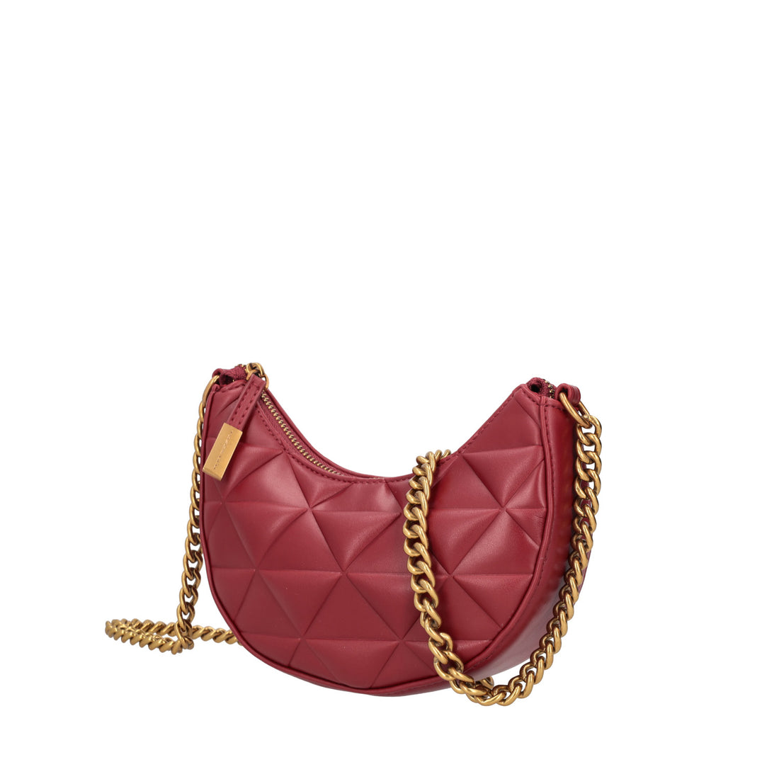 DARK RED ADELE HALF MOON CROSSBODY BAG