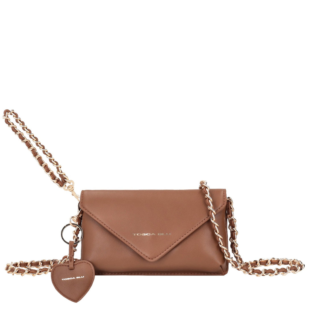 BROWN ALEXANDRA CROSSBODY BAG WITH CHARMS