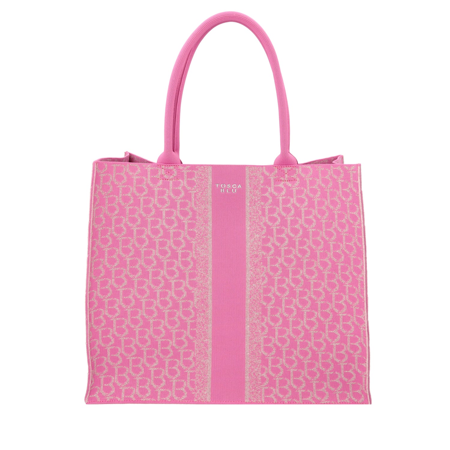 PINK LARGE SAINT TROPEZ LOGO SHOPPING BAG