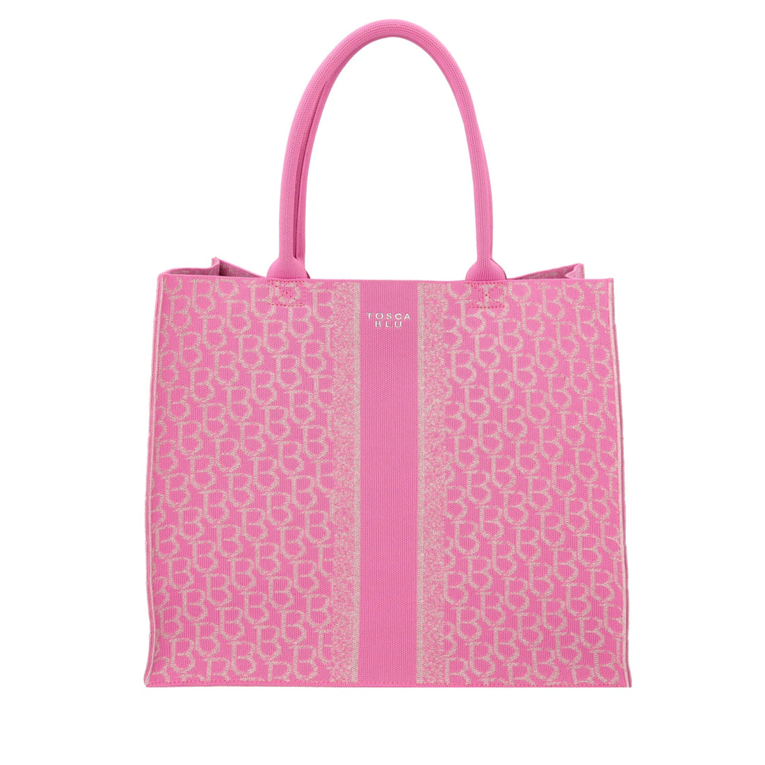 PINK LARGE SAINT TROPEZ LOGO SHOPPING BAG