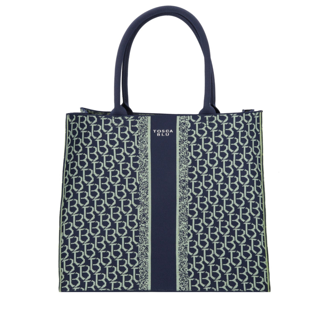 BLUE LARGE SAINT TROPEZ LOGO SHOPPING BAG