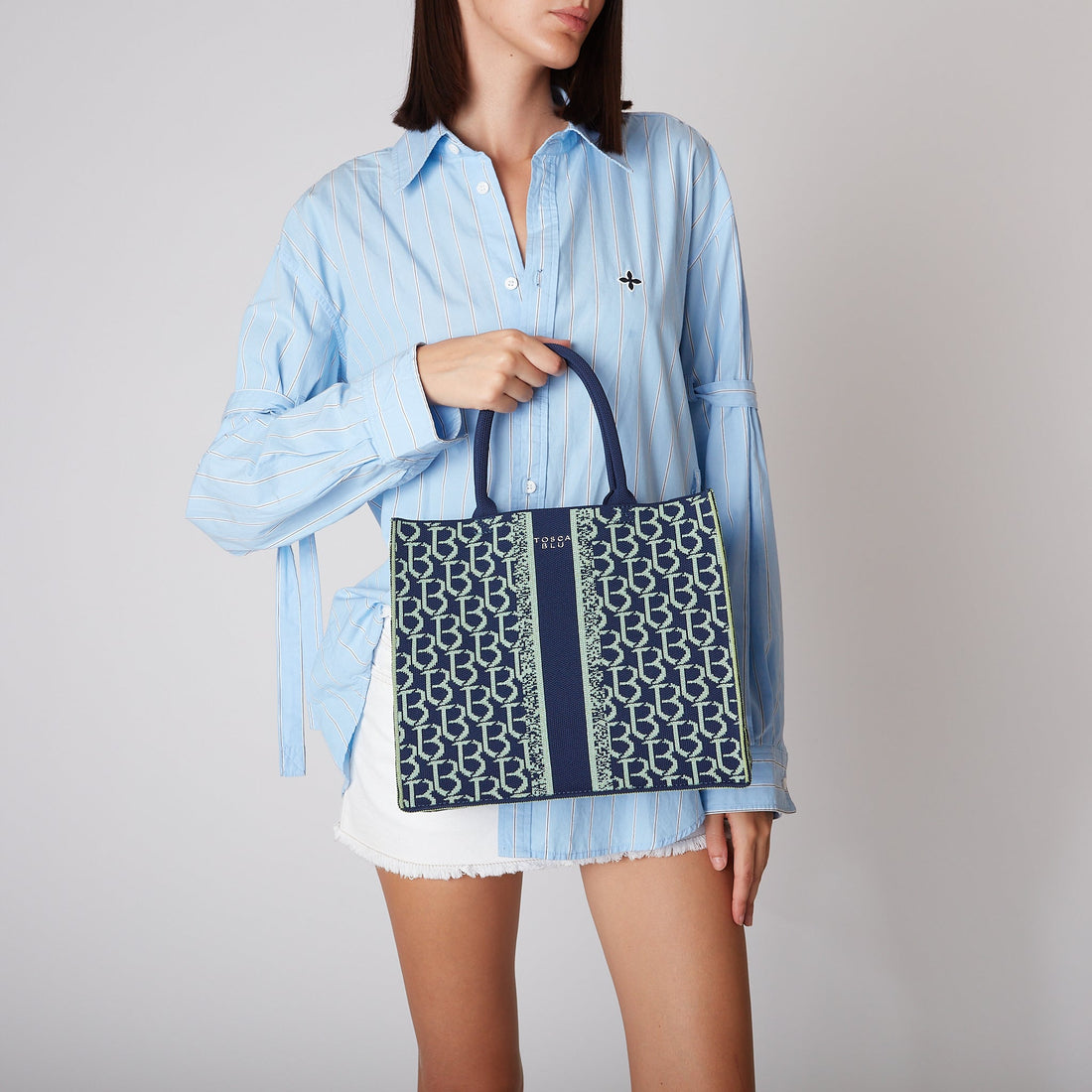 BLUE SAINT TROPEZ LOGO SHOPPING BAG