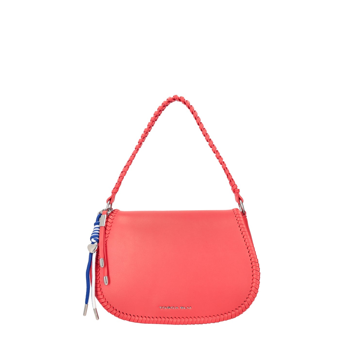 CORAL AMALFI SHOULDER BAG WITH FLAP