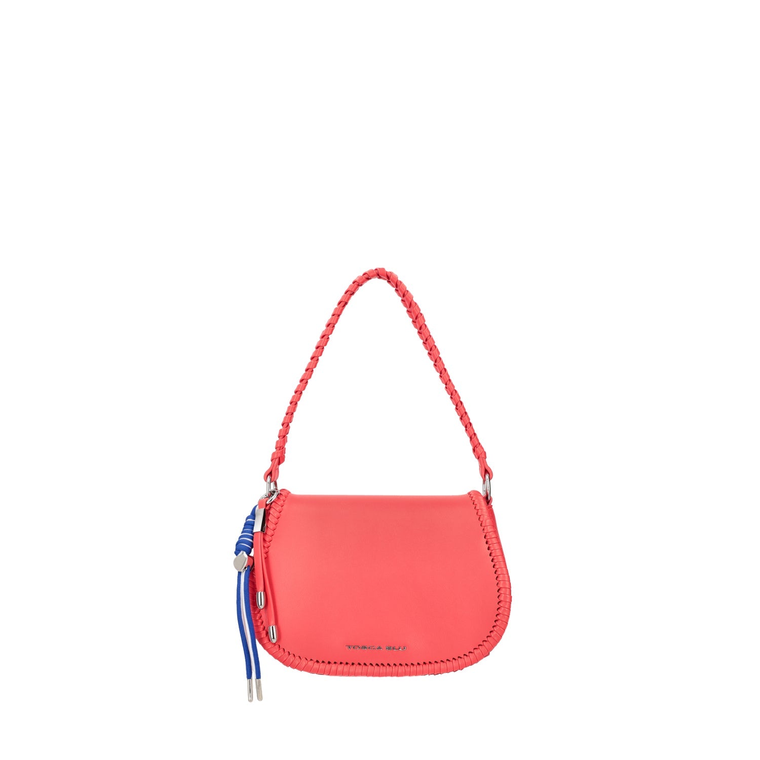 CORAL SMALL AMALFI SHOULDER BAG WITH FLAP