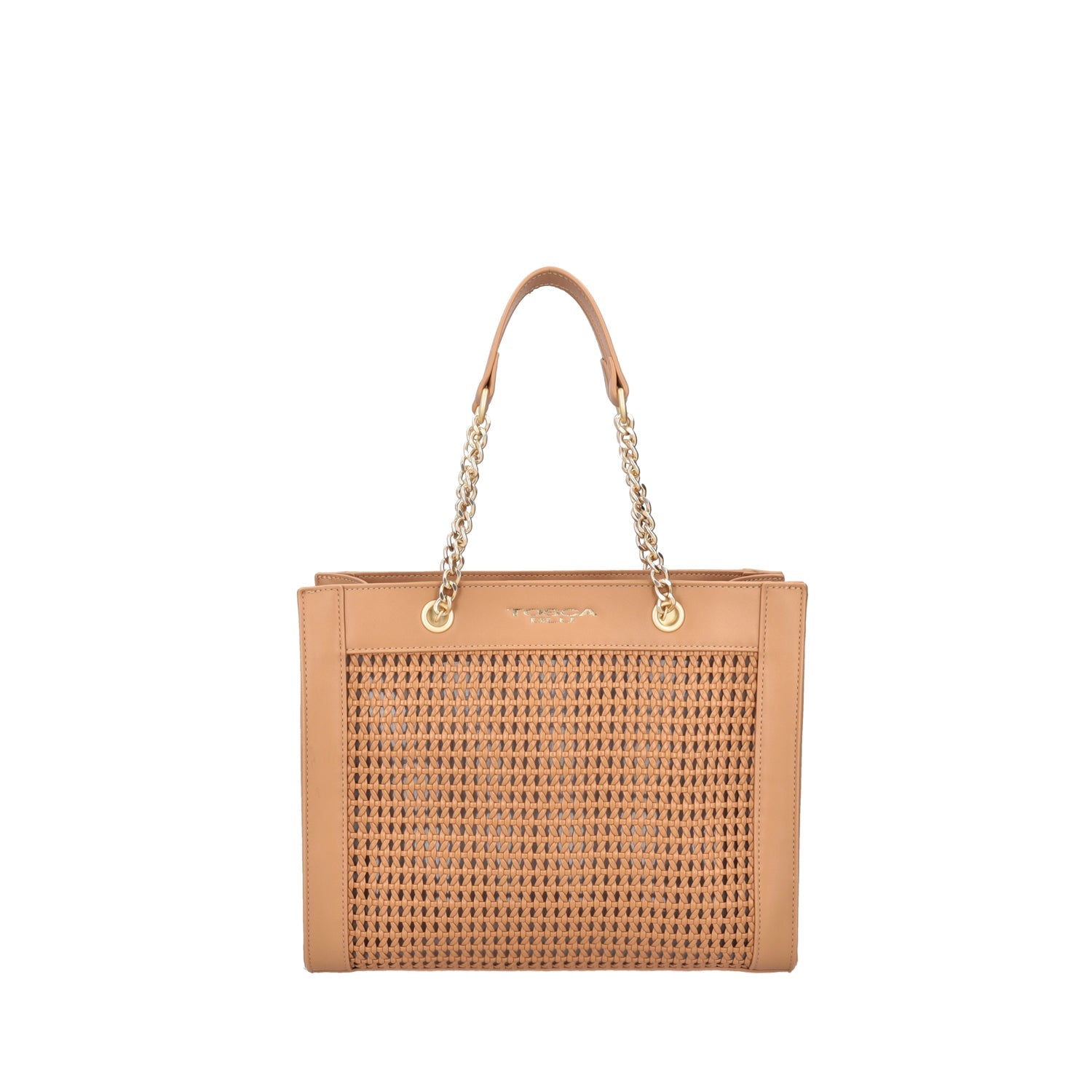 TAN FAVIGNANA MEDIUM WOVEN SHOPPING BAG