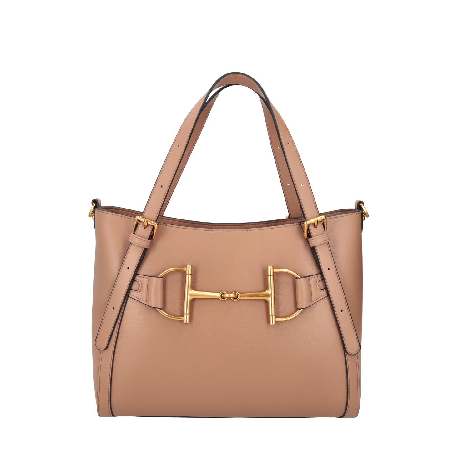 TAN POSITANO SHOPPING BAG WITH BRACKET ACCESSORY