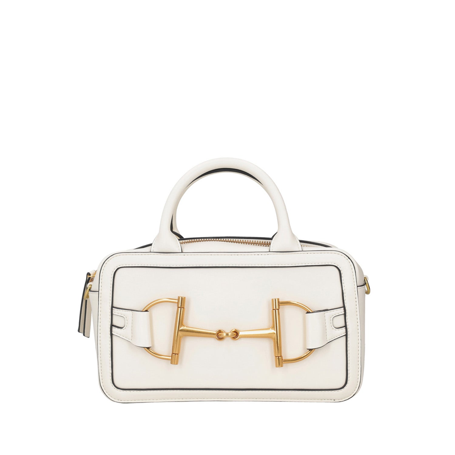 IVORY POSITANO HAND BAG WITH BRACKET ACCESSORY