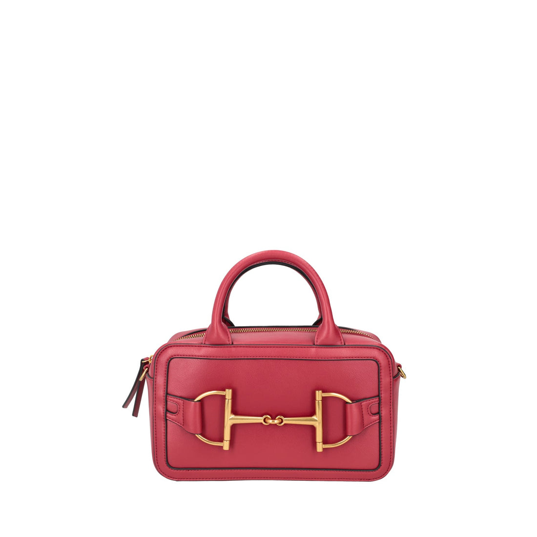 DARK RED POSITANO HAND BAG WITH BRACKET ACCESSORY