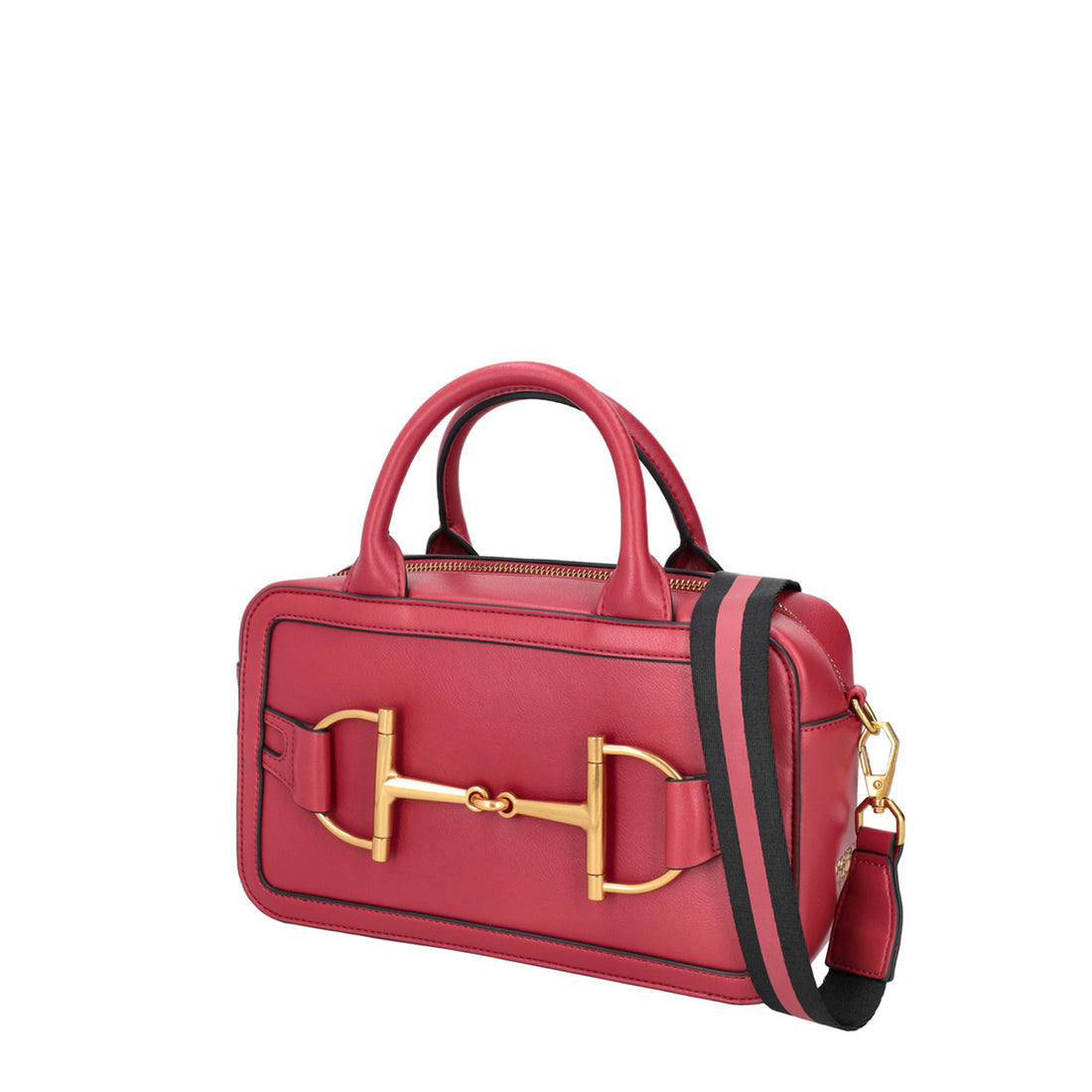 BAULETTO POSITANO CON ACCESSORIO STAFFA COLORE ROSSO SCURO