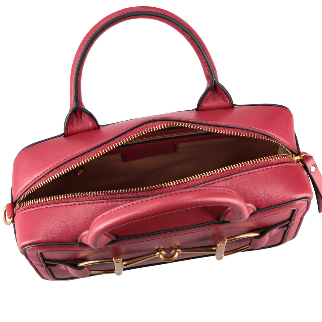 DARK RED POSITANO HAND BAG WITH BRACKET ACCESSORY