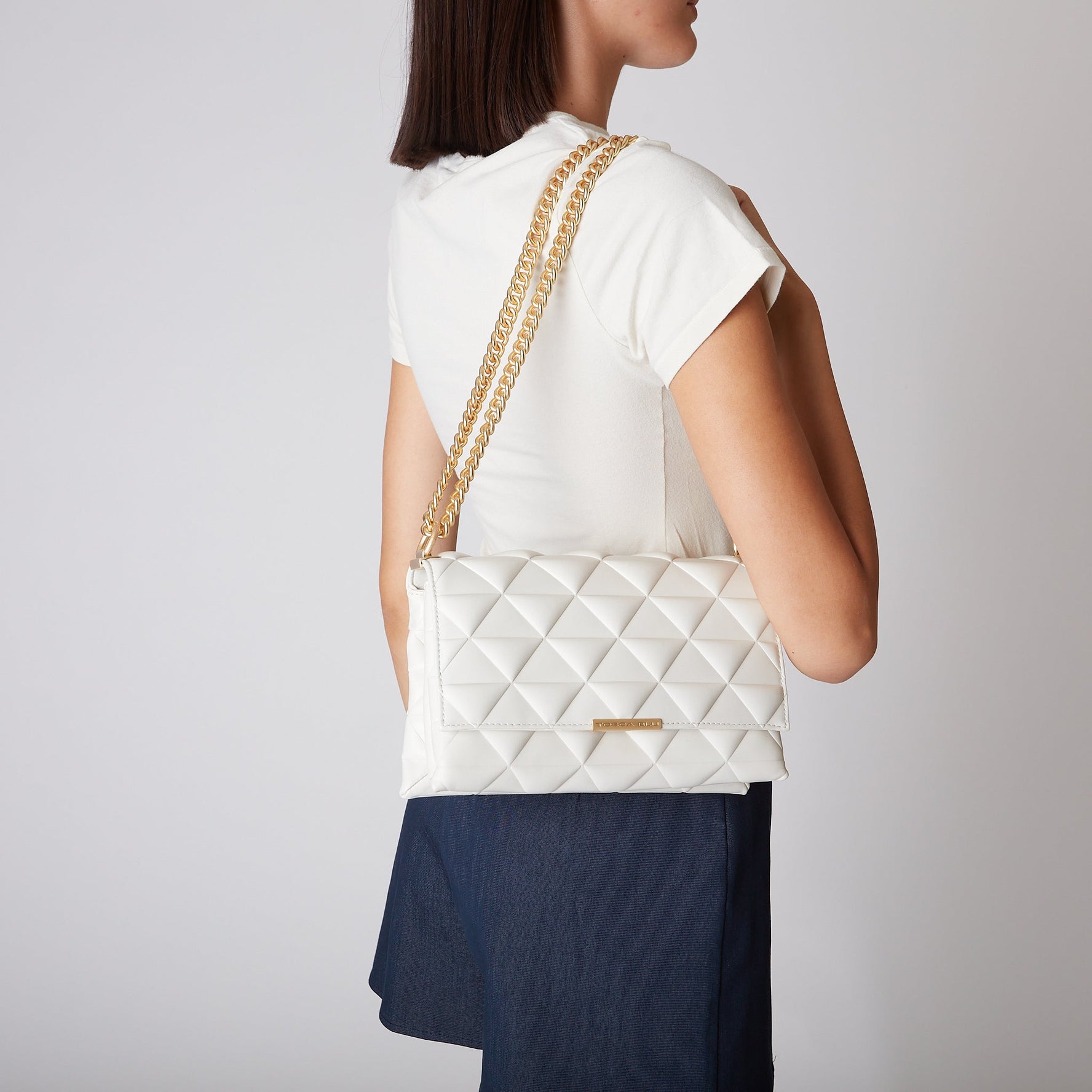 WHITE ADELE CROSSBODY BAG