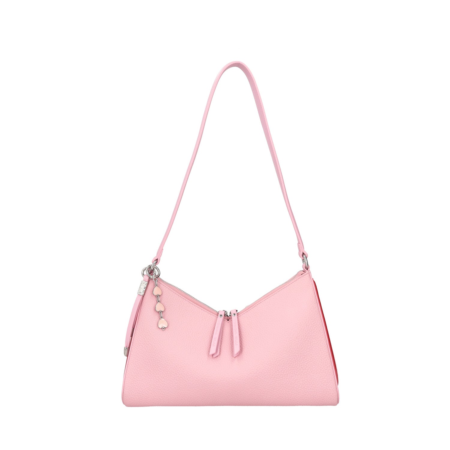 PINK LOVE SHOULDER BAG WITH HEART DETAILS