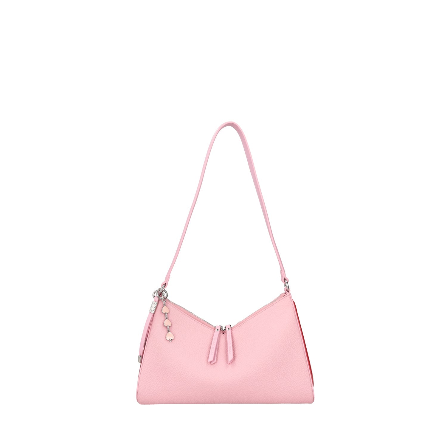 PINK LOVE SHOULDER BAG WITH HEART DETAILS