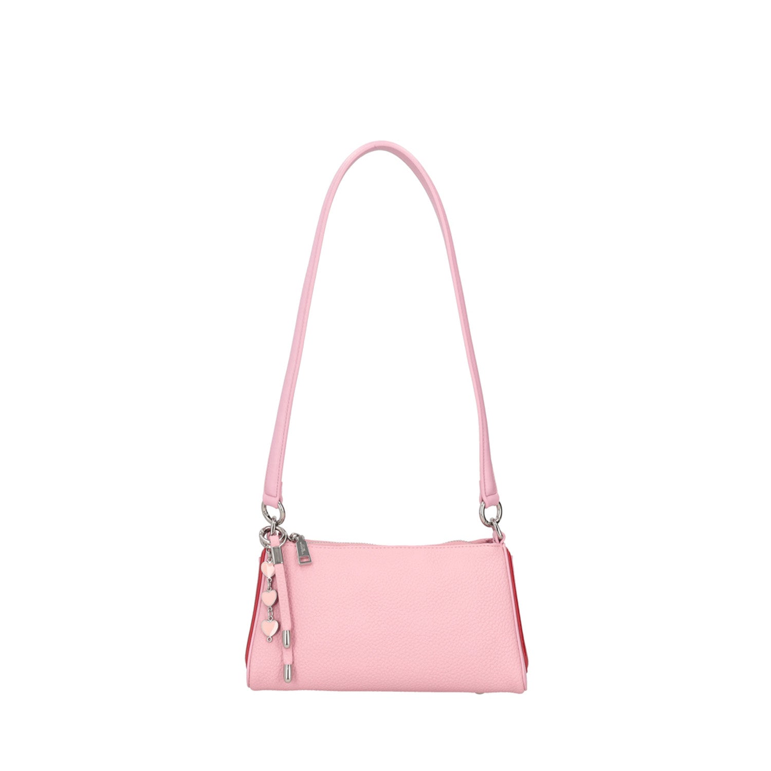 PINK LOVE SHOULDER BAG WITH HEART DETAILS