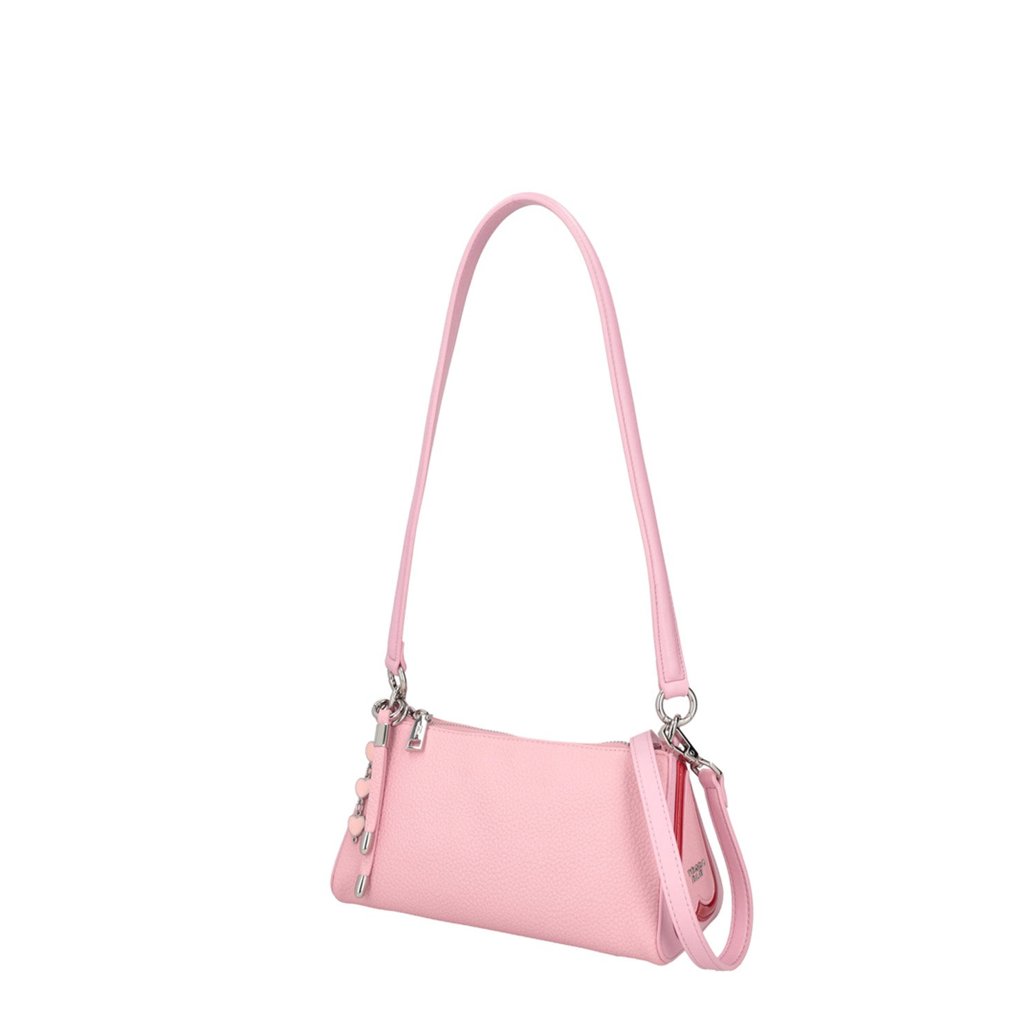 PINK LOVE SHOULDER BAG WITH HEART DETAILS