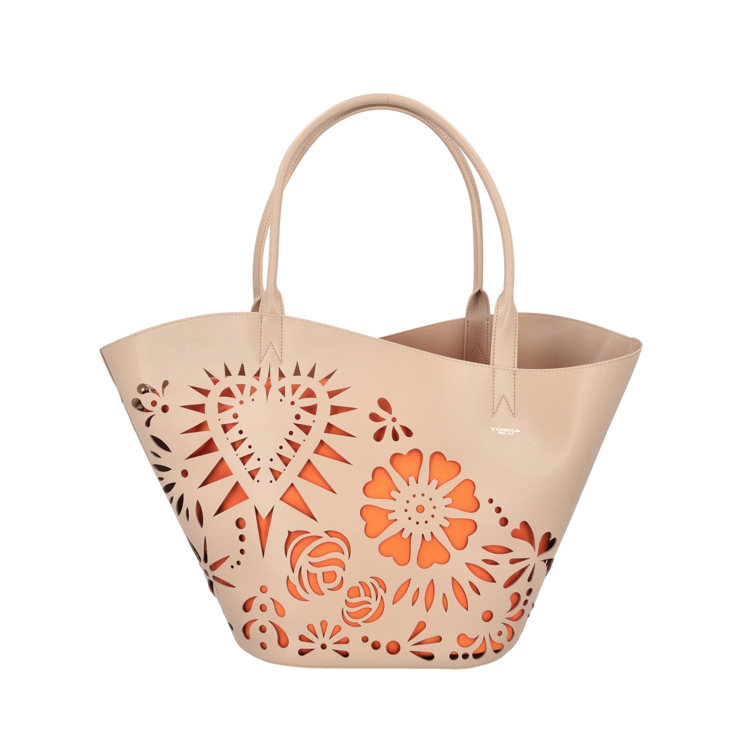 BEIGE LASERED ISCHIA SHOPPING BAG