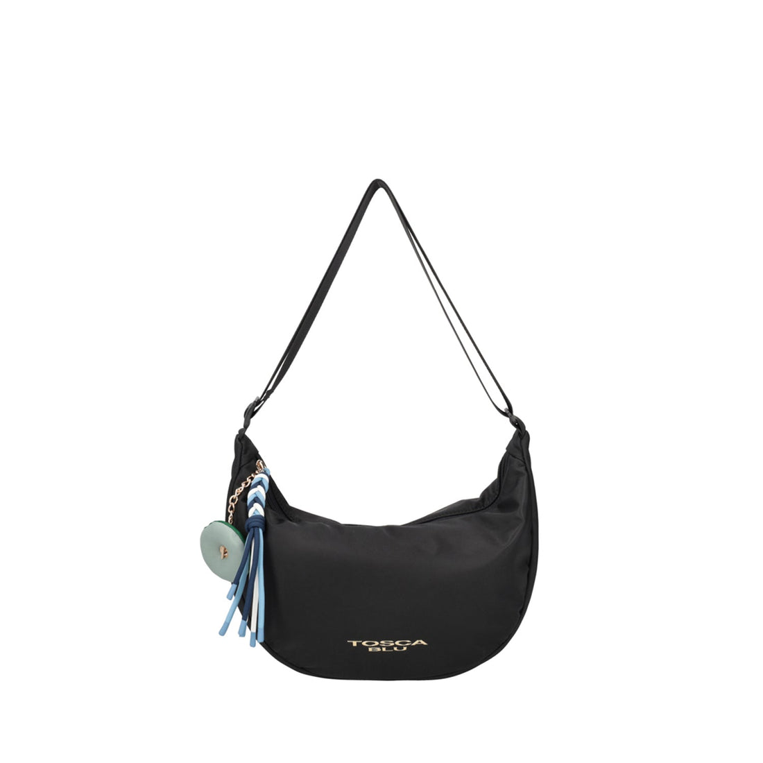 BLACK LIQUIRIZIA SHOULDER BAG WITH CHARM