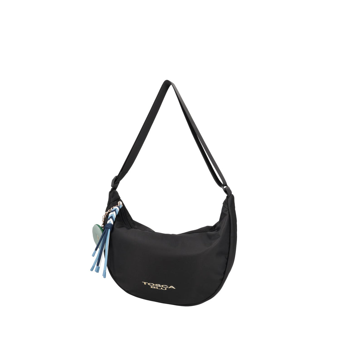 BLACK LIQUIRIZIA SHOULDER BAG WITH CHARM