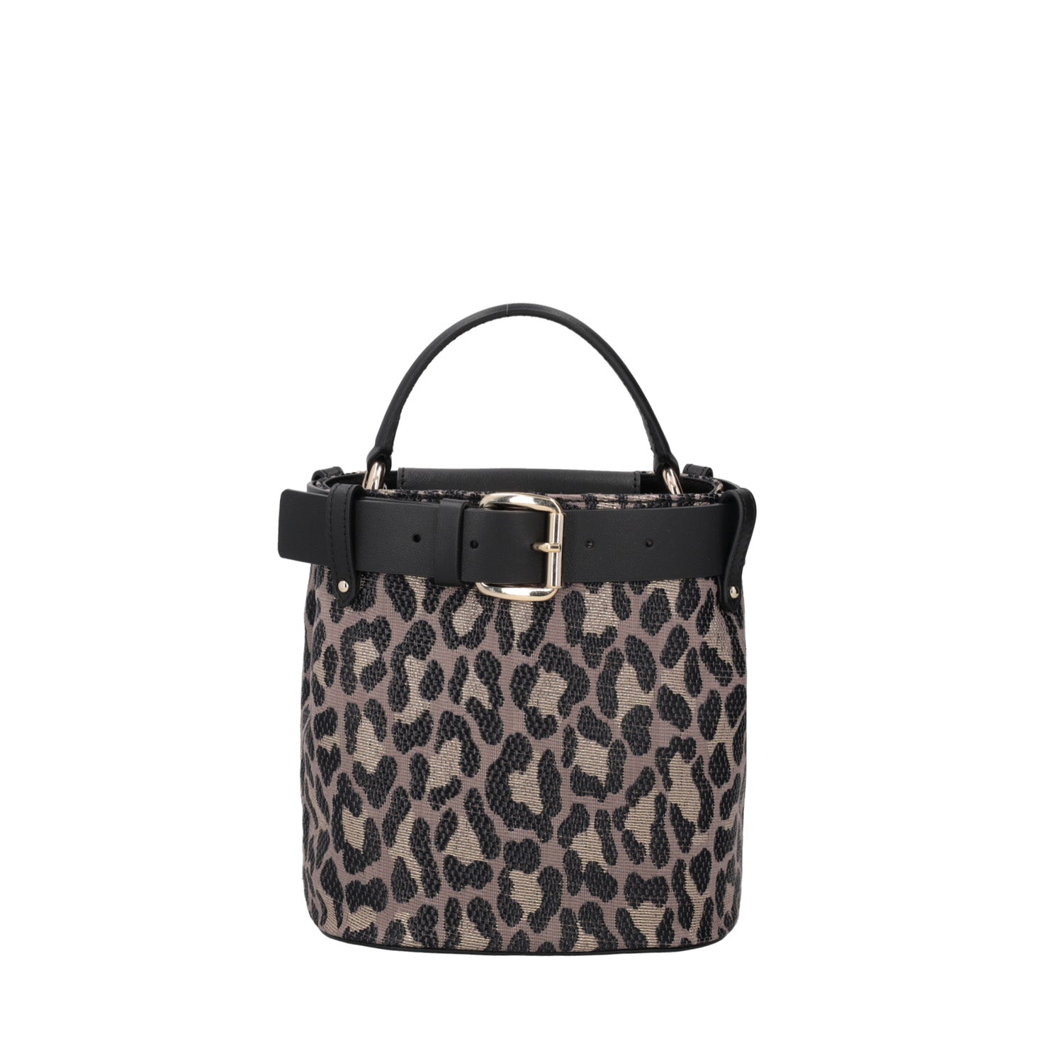 Black Penelope Bucket Bag With Print