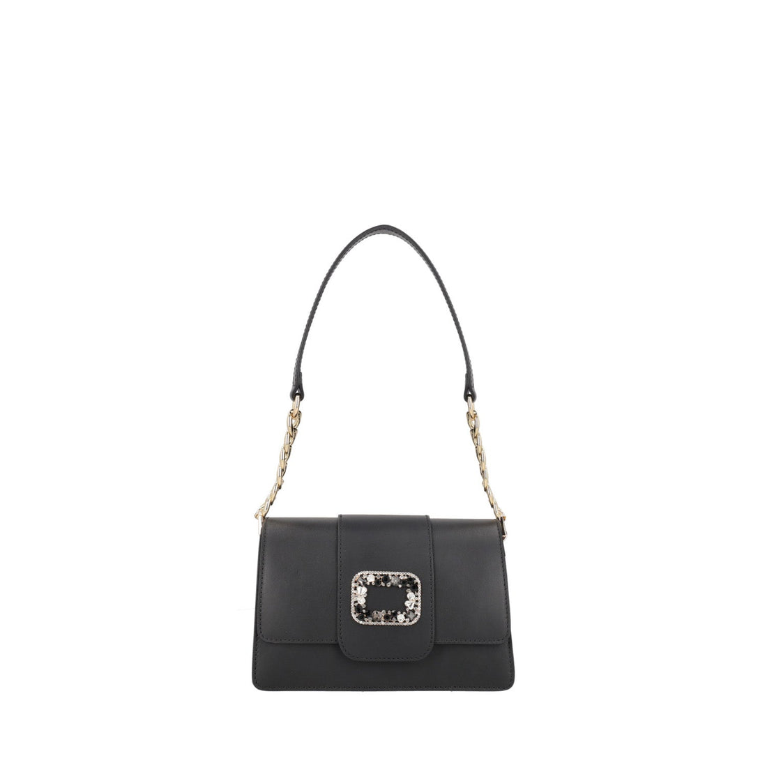 ToscaBlu borsa a spalla denise con accessorio gioiello colore nero ts2583b07 c99_1