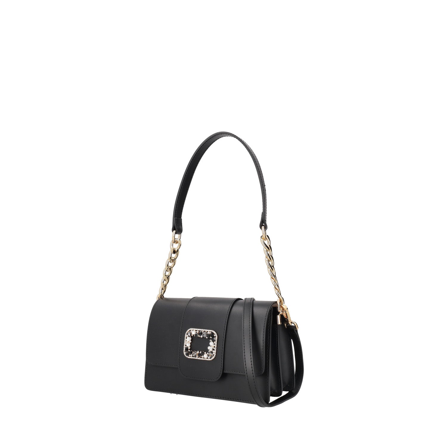 ToscaBlu borsa a spalla denise con accessorio gioiello colore nero ts2583b07 c99_2