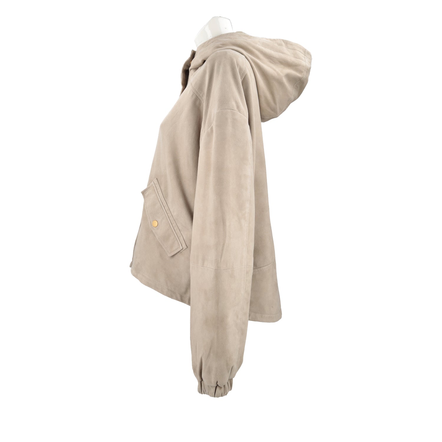 ToscaBlu giubbotto in pelle scamosciata con cappuccio colore beige ts2596j97 c05_2