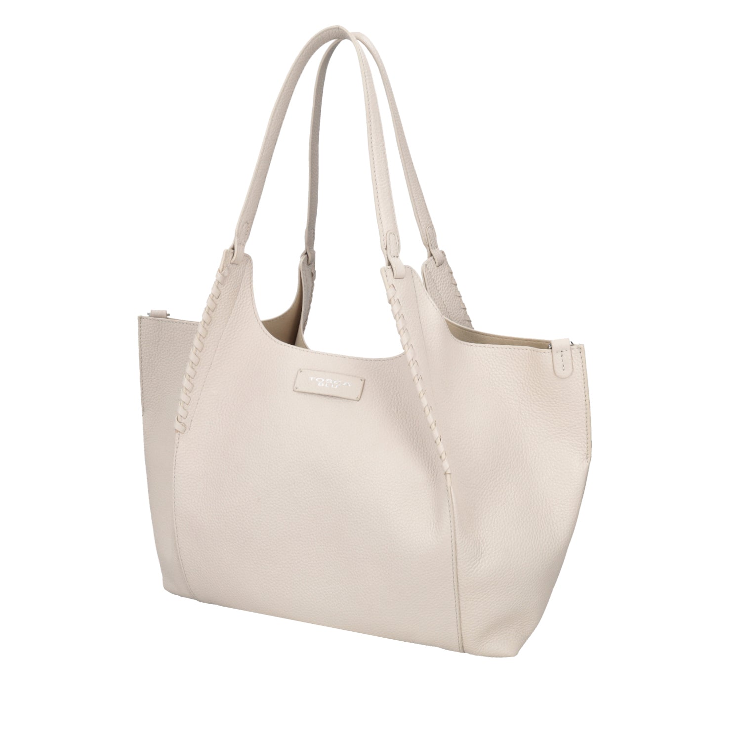 ToscaBlu borsa grande con intreccio marcella colore avorio ts25eb240 c08_2