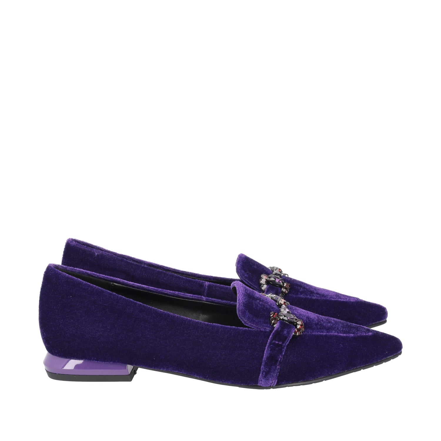 Purple discount velvet loafers