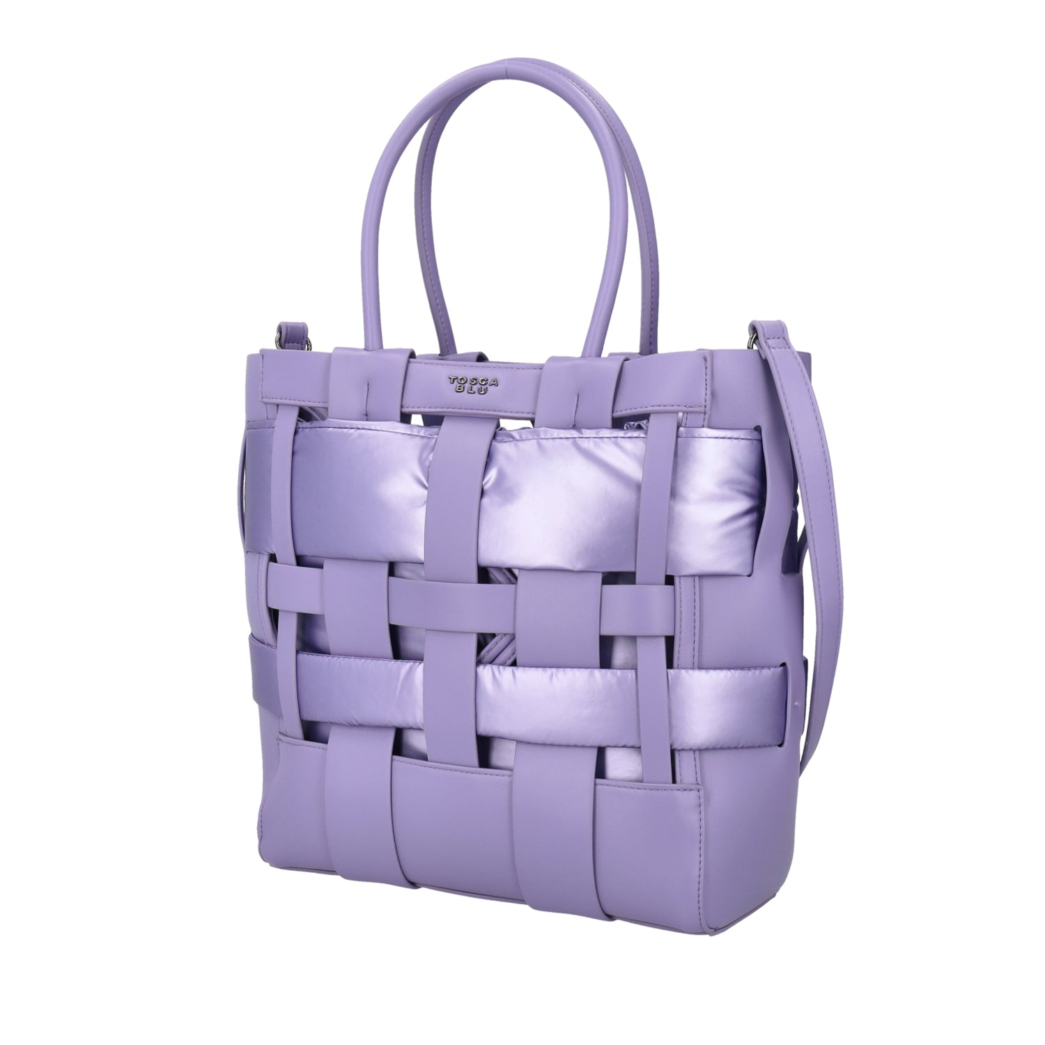 “PAN DI SPAGNA” SHOPPING BAG IN VIOLET WITH A SHOULDER STRAP | Tosca Blu