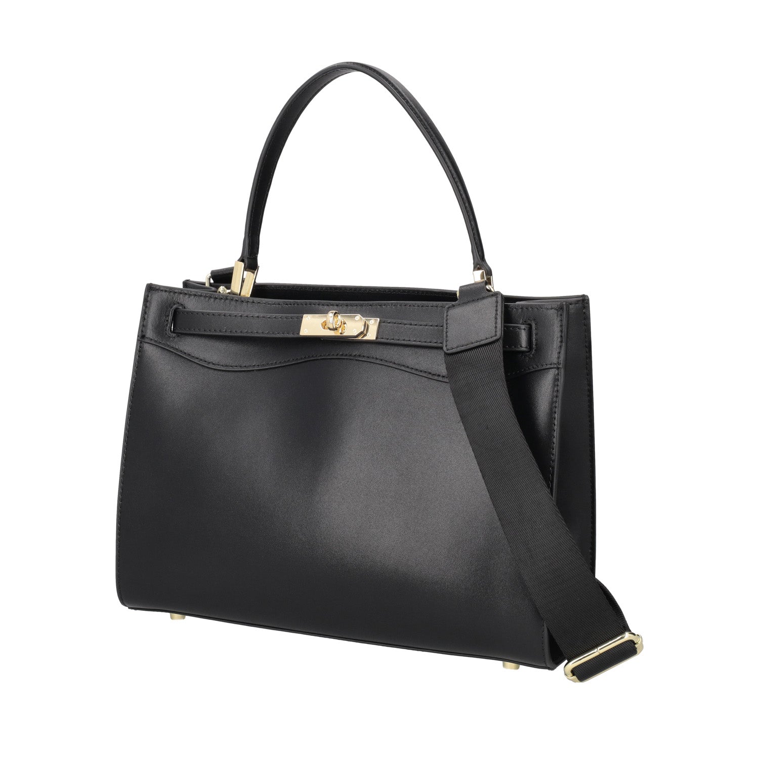 Plain black 2025 leather bag